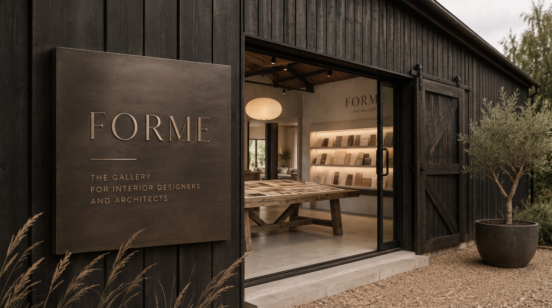FORME gallery exterior — the studio entrance